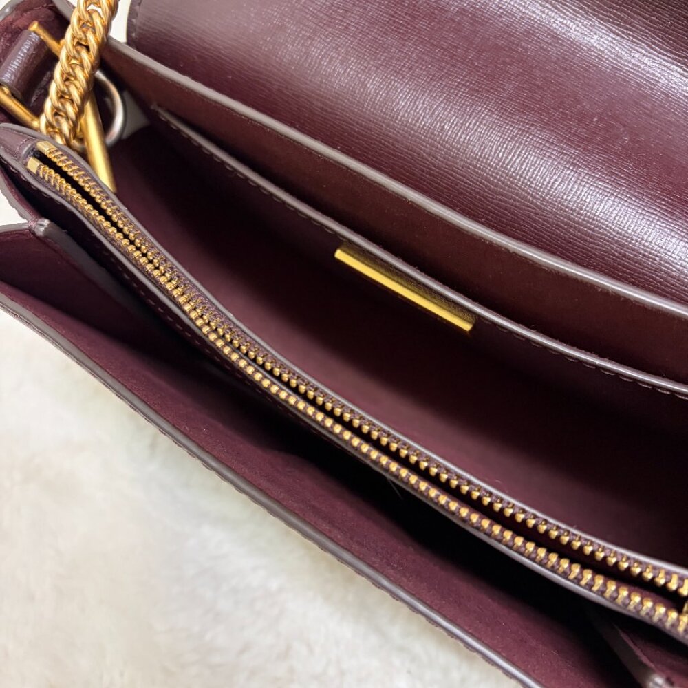 Gorgeous Tory Burch Robinson Convertible Bag Deep Wine Color - Picture 8 of 15